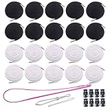 Luckkyme 16 Pack Replacement Drawstrings Drawcords for Pants Sweatpants Hoodies Scrubs Jackets Shorts, with 3 Pieces Drawstring Threader Re-Threader Tool 53