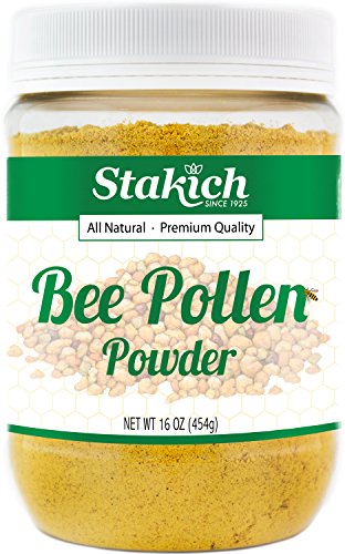 Stakich Bee Pollen Powder - 1 Pound (16 Ounce) - Pure, Natural