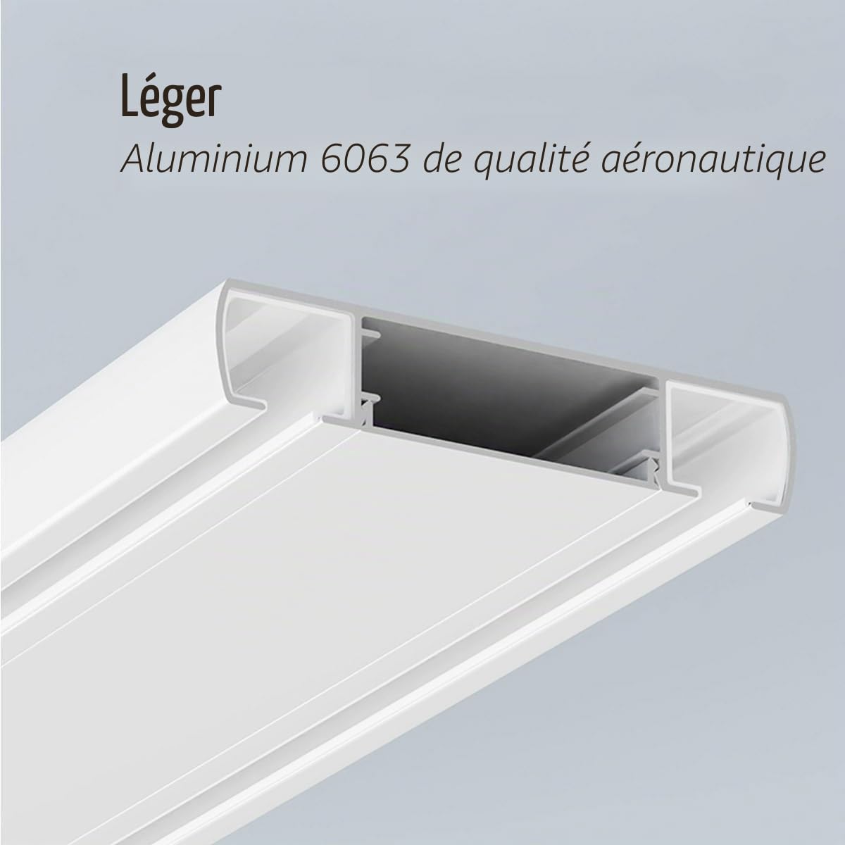 Double Rails De Rideaux Rideau Rai Plafond, Rail De Rideau En Aluminium Silencieux Et Résistant Rail Rideaux Avec Poulies À Lame D'acier Et Vis De Montage(Noir,300cm)