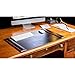 Dacasso Wood & Leather Desk Pad - Luxury Leather Desk Blotter for Writing - Padded Executive Desk Surface Protector - (Walnut & Black, 25.5” x 17.25”)