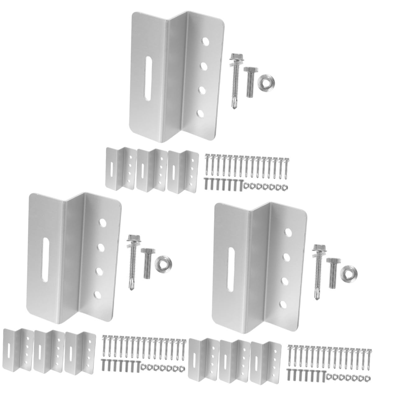 Gatuida 12piezas Soporte De Panel Solar z Brackets De Aluminio Para Rv y Kit De Montaje Ligero y Resistente De Tornillos Incluidos