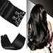 Hair Extensions Natural Black Clip in Human Hair Extensions 18Inch 120g Straight Natural Hair Extensions Thick Clip in Remy Extensions Gorgeous Real Human Hair For Women