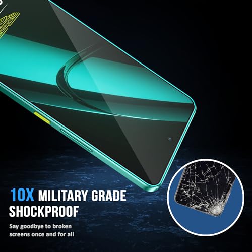 Image of ArmourPro Military Grade Gorilla Tempered Glass Compatible For Realme GT 7 (6.78 Inch) With Easy Installation Kit for Smartphone| Edge To Edge Coverage | Black, Pack of 2