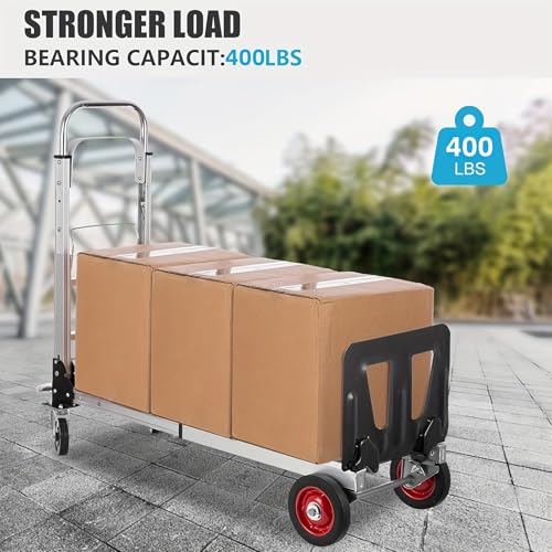 Carretilla plegable de aluminio 2 en 1, 400 lb capacidad miniatura 7