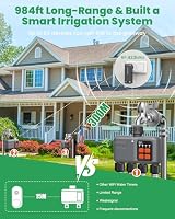 johgee Bewässerungscomputer WLAN 4 Ausgänge mit 300M RF-Technologie, Bewässerungsuhr für Gartenbewässerung Kompatibel mit Alexa & Smart Life App, Automatischem Bewässerungssystem für Garten Rasen – Ansicht 8