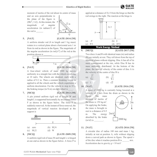 Image of PW GATEWALLAH Mechanical Engineering Topicwise Previous Year Solved Papers (2026 - 2008) with Video Solutions For 2027 Exams | Detailed Text Solutions