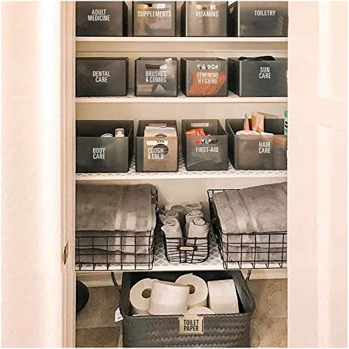 Talented Kitchen 162 Bold All Caps Laundry Room Labels Set. White Labels On Clear Backing. 162 Laundry, Linen Closet & Cleaning Supplies Vinyl Stickers. Organization Storage System #TOP3