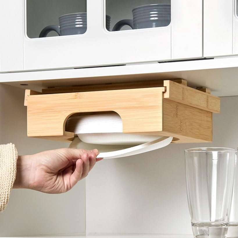 Under the Cabinet Kitchen Paper Plate Holder 9"