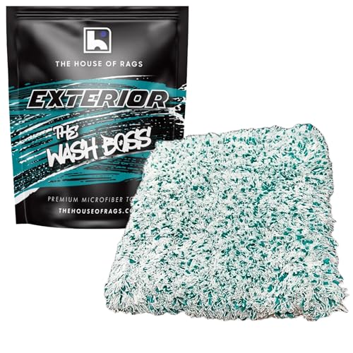 -The Wash Boss Premium Microfiber Car Wash Pad - Plush Korean Fab...