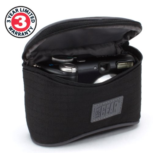 Usa Gear Compact Digital Camera Case W/Belt Loop/Accessory Pocket - Small Camera Pouch Compatible With Olympus Tough Tg-6, Kodak Pixpro Fz55, Sony Rx100, Canon G7X, Powershot Elph, Ricoh Gr And More #TOP7