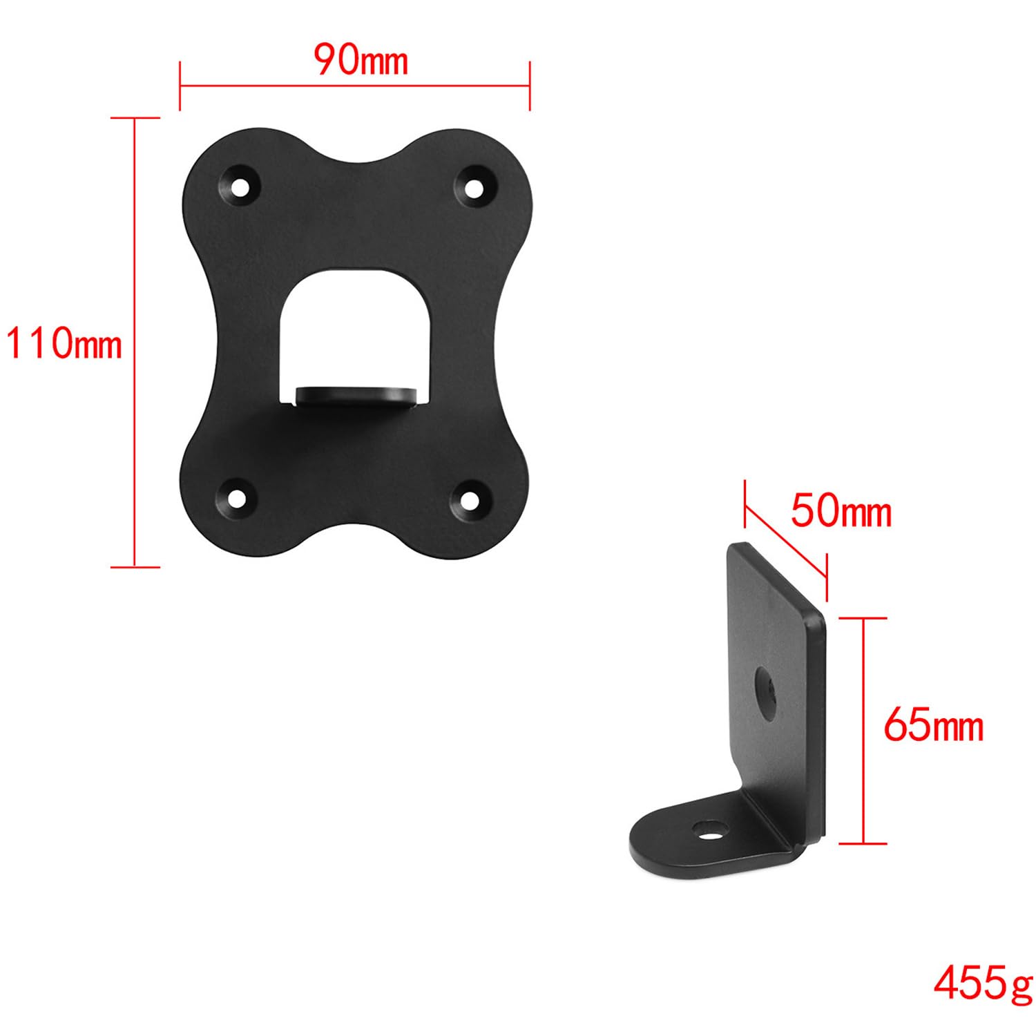 Compatible with Samsung/SWA-9500S/XZ Speaker Holder Wall Mount SWA-9500S/XZ Speaker Stand Bracket Accessories Rack, Bracket for Home Speaker Systems (Black) 2 Pieces