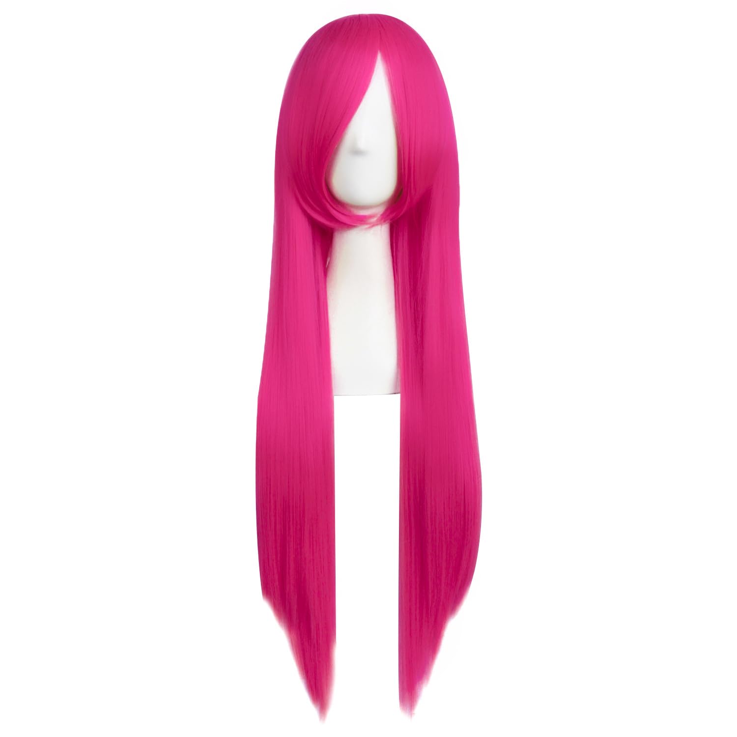 32 Inch/80 cm Long Straight Anime Costume Cosplay Wig Party Wig (Hot Pink)