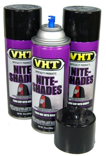 VHT SP999 Nite-Shades Lens Cover Tint Translucent Black Paint Pack of 3- 10 oz. Cans