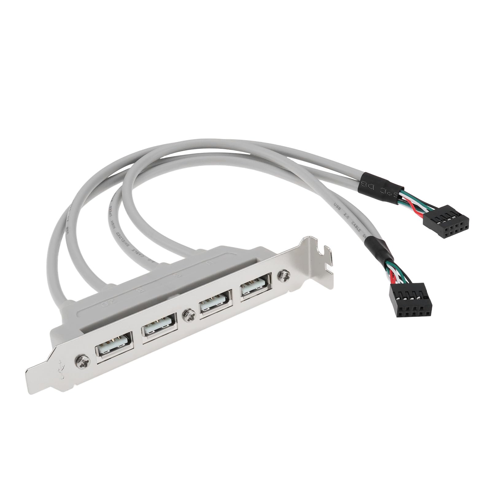 4 porty USB 2.0 żeński na 2 płyty głównej 9-pinowy kabel nagłówka z uchwytem PCI-E