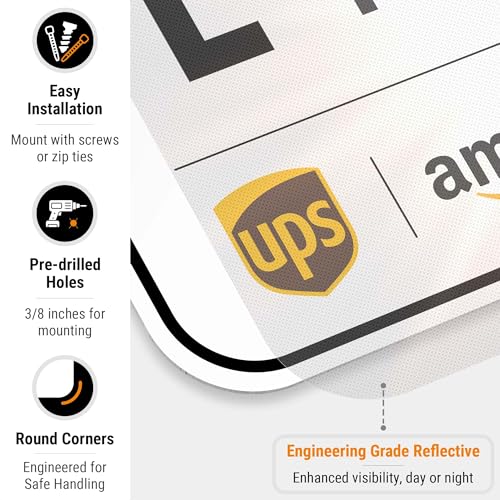 Image of Package Delivery Sign, Delivery Instructions All Package to Back Door Sign, | 12x18 Inches, 3M EGP Reflective .063 Aluminum, Made in USA by Sigo Signs