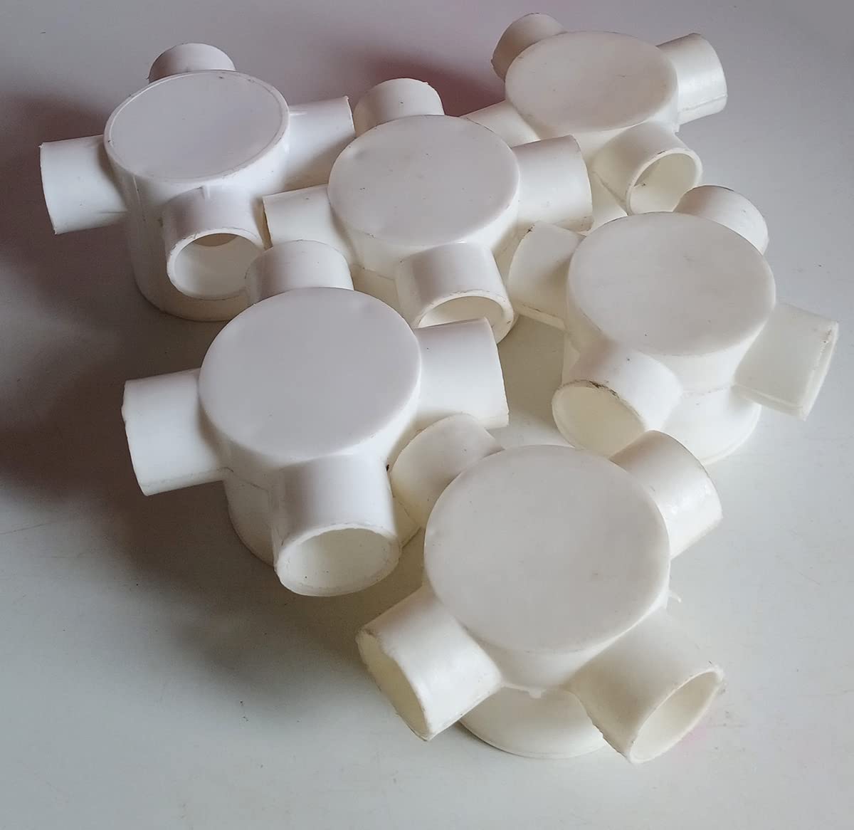 Electrical Junction Box 4 Way (1)" Height - 55 mm (White) ( 6 Pcs)