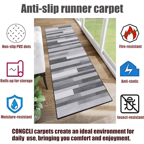Alfombra corredor 64x350 cm para pasillo cocina dormitorio lavable 8