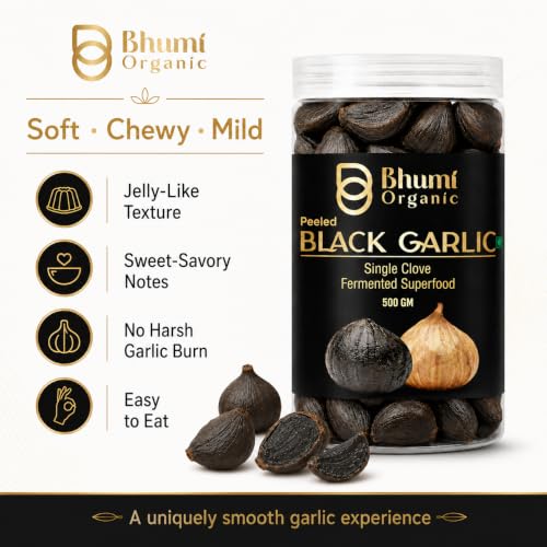 Image of Bhumi Organic Black Garlic Single Clove (500 GM)