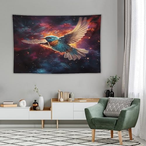 Tapisserie oiseau mignon PAZZK 150×230cm pour salon - 4
