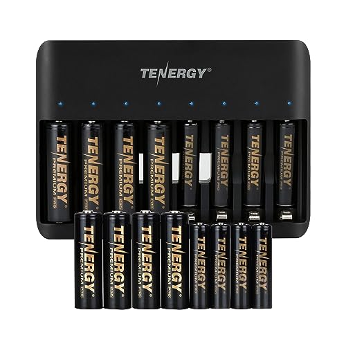 Chargeur rapide à 8 baies Tenergy TN477U pour gestion indépendante AA AAA