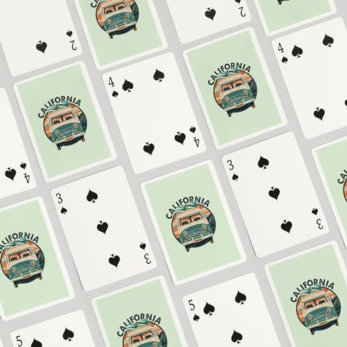 Baraja California Camper Van 52 cartas tamaño póker miniatura 4