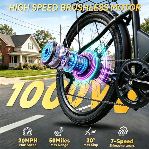 Image of ZNH Electric Bike for Adults, Peak 1000W Ebike 20 Mph & 80 Miles