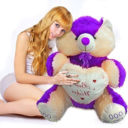 New Latest Purple Colour Big Size Stuffed Teddy Bear for Kids (3.5 Feet) for Girl Friend Friend Gifting Birthday Party-image-49