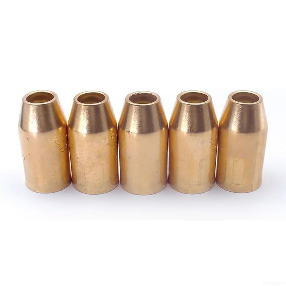 Confezione da 5 ugelli di saldatura MIG in rame VNS50F Velocity Flush filettatura fissa da 1/2", per parti di ricambio per saldatori Fusion serie 140/180/220/250