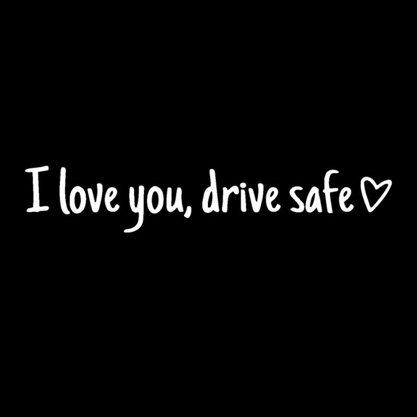 3x 'I Love You Drive Safe' Aufkleber - 11x2 Cm Für Autospiegel