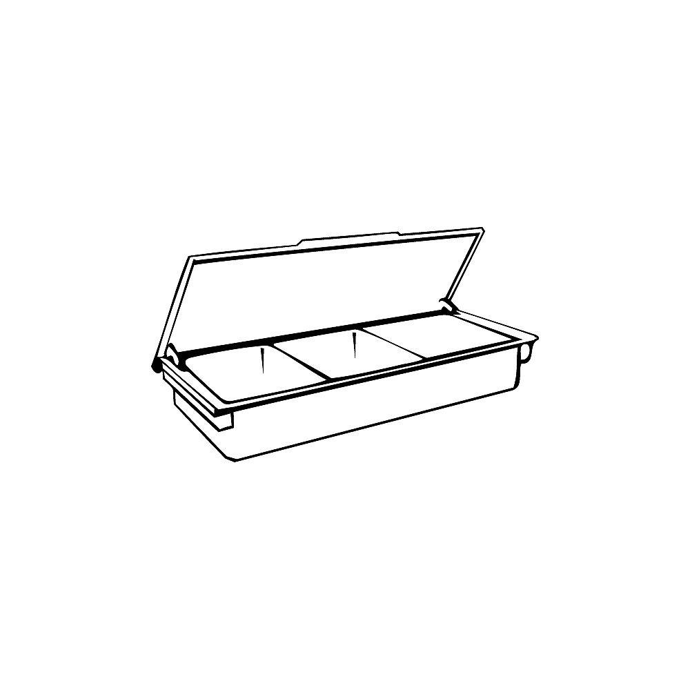 Black Friday - 60% OFF Rubbermaid Commercial Products 6-Compartment Condiment Dispenser Tray with Hinged Lids, Quarts, Black (FG289100BLA)