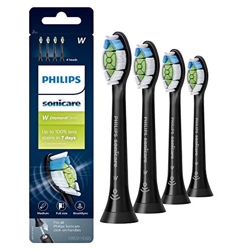 Genuine Philips Sonicare DiamondClean Toothbrush Head, 4 Pack, Black, HX6064 95