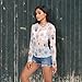 Cartoon Owl Heart See Through Tops for Women Mesh Sheer Tops Long Sleeve Women Blouse Handle Zipper Camping Beach Swimming Pool Size XXL