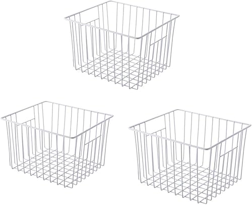 Miniatura 5 de Slideep Organizador de alambre grande de granja, cesta de almacenamiento de alimentos para armarios de cocina, oficina, baño, despensa, organización