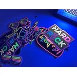 KEPATO 16 Pcs Glow Neon Photo Booth Props with Stick Fluorescent Neon Party Supplies for Birthday Disco Black Light Party - Image 3