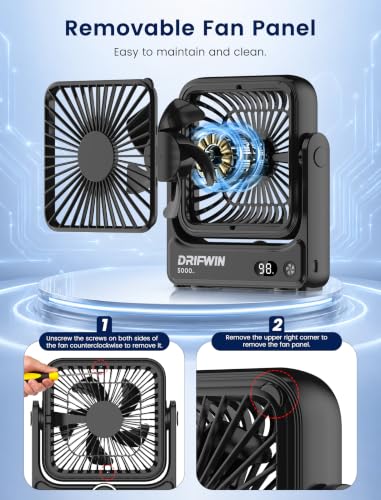 Image of Magnetic Cruise Approved Fan, 5000mAh Ultra-Slim Travel Fan Rechargeable, 4-Speed, Hook Design, Portable Fan for Cruise Ship Cabin, Bedroom Sleeping, Camping, Travel & Cruise Essentials 2026