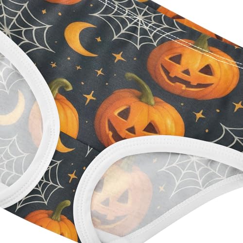 Joisal Florals Toddler Underwear Floral 2t Cotton Little Girl Panties Cute Pumpkins Halloween Black Undies Kids Briefs4