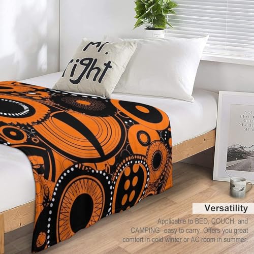 Couverture en micro polaire douce motif graphique jeté lit confortable - 5