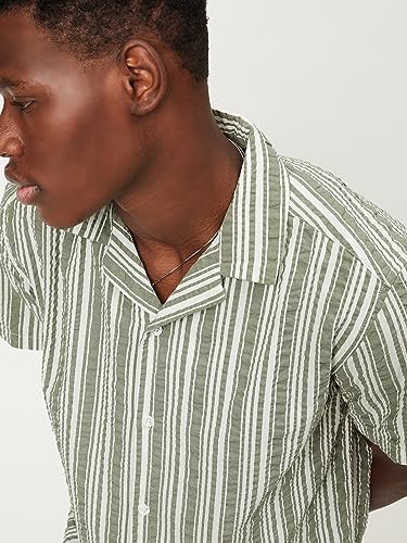 Image of Max Mens Cotton Striped Regular Fit Resort Shirt