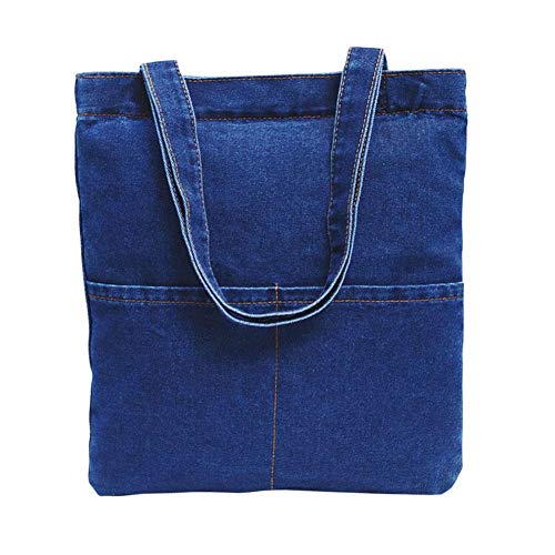 iShine Femmes Sac Cabas Retro Denim Tote Bag Sac à Main Occasionnel Jeans Sac à Bandoulière