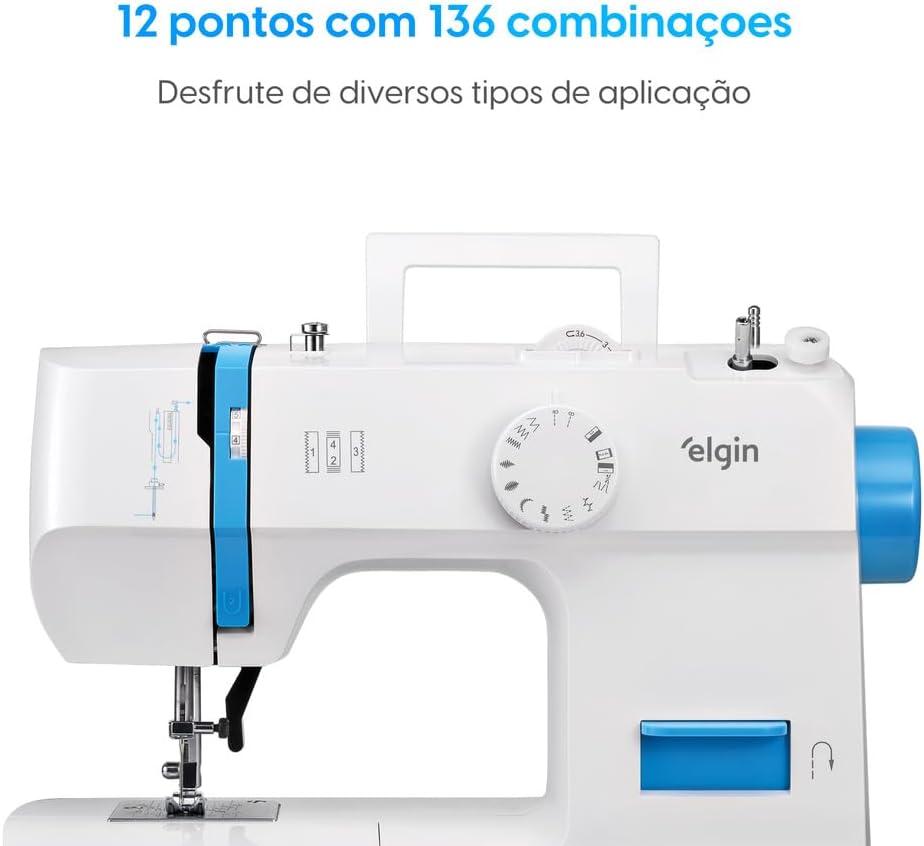 Máquina de Costura Doméstica Elgin JX-2052 Futura Plus 220V