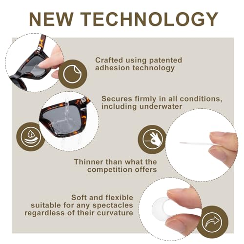 OuShiun 2 Pack Stick on Readers Clear Magnifying Bifocal Lenses Convert All Eyewear into Reading Glasses, Reused, Waterless (+2.0)