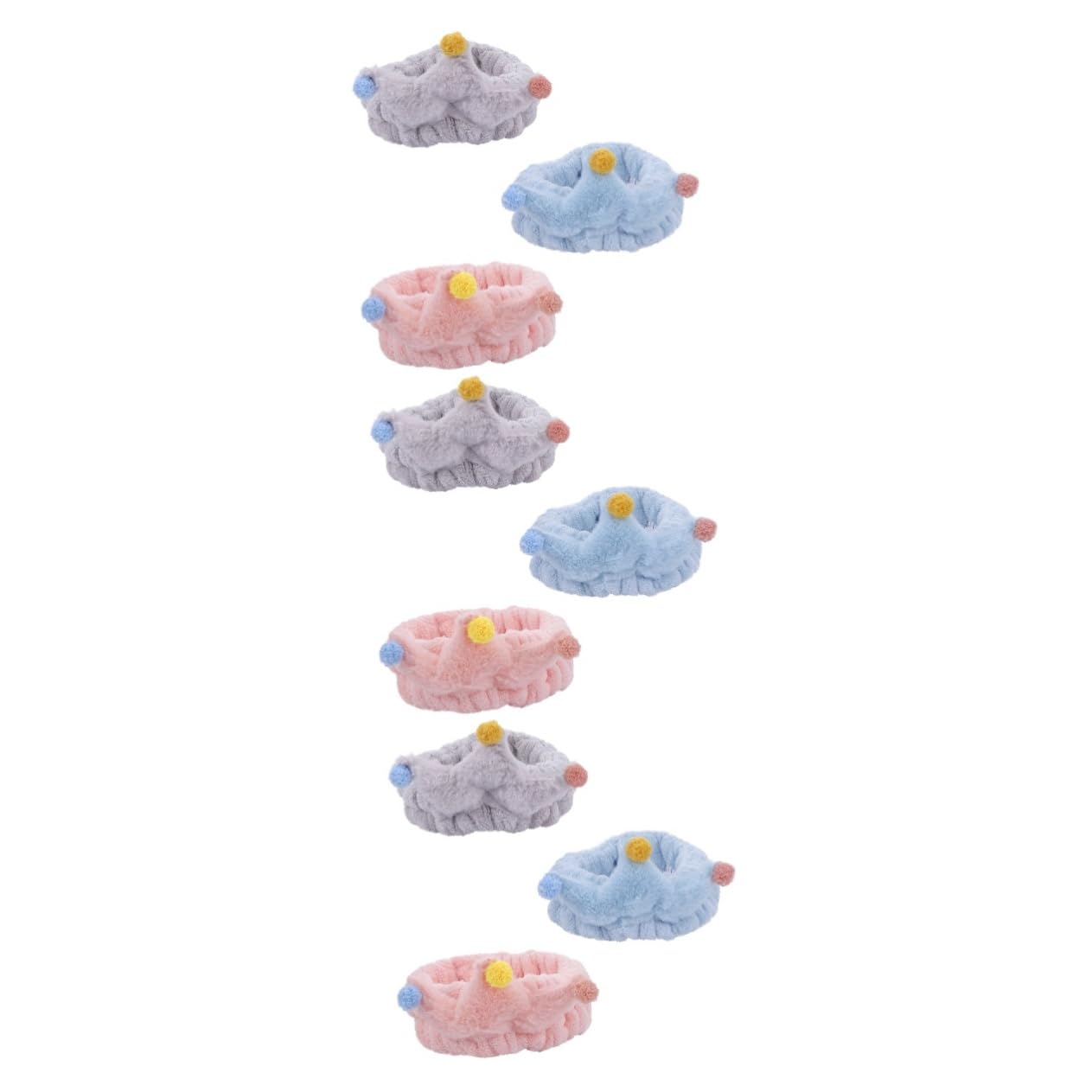 Housoutil 9 Pz per make up scrunchies accessori spa hair jewelry bandana hair band bandane elasticità trucco borsa da bagno sciarpa Mancare impostare vello di corallo
