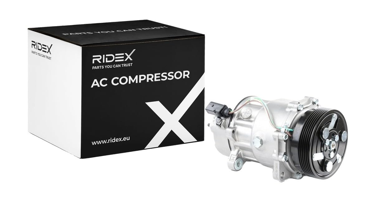 RIDEX 447K0060 Compresor aire acondicionado con junta tórica con adaptador Compatible con VW Golf IV Hatchback 1J1