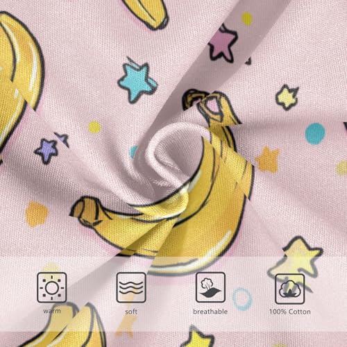 Wusikd Cute Bananas Stars Boys' Underwear Cotton Boys Briefs Soft Toddler Underwear 2T3