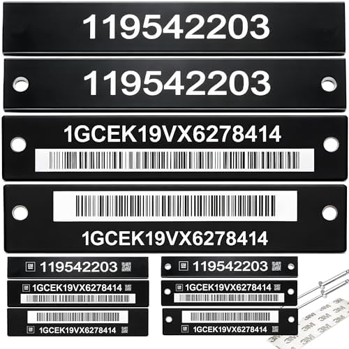 3-6 Days Delivery - Upgraded - Vin Number Cover, Vin Plates for T...