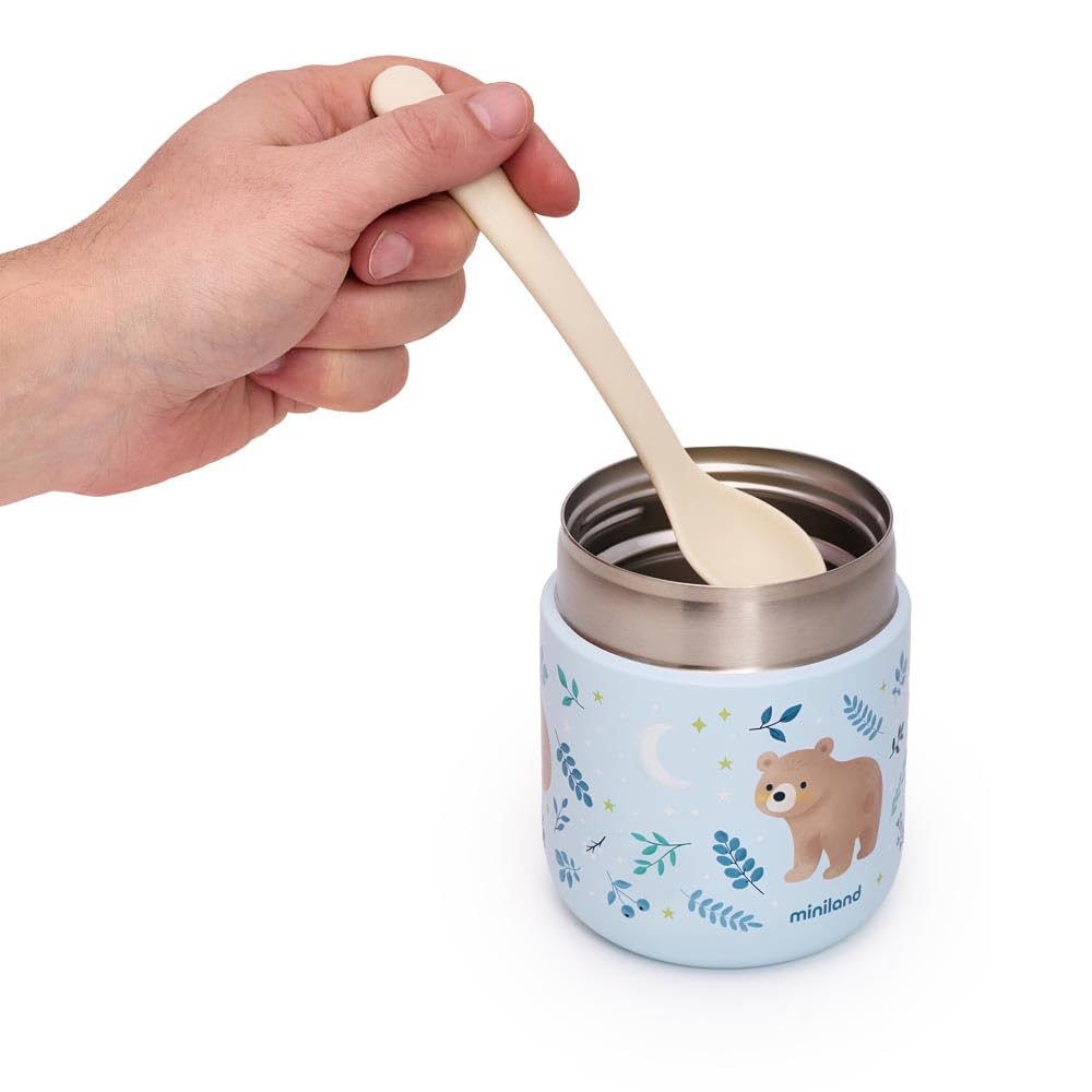 Miniland Contenitore Termico 280 ml Acciaio Inox a Doppia Parete Ermetico