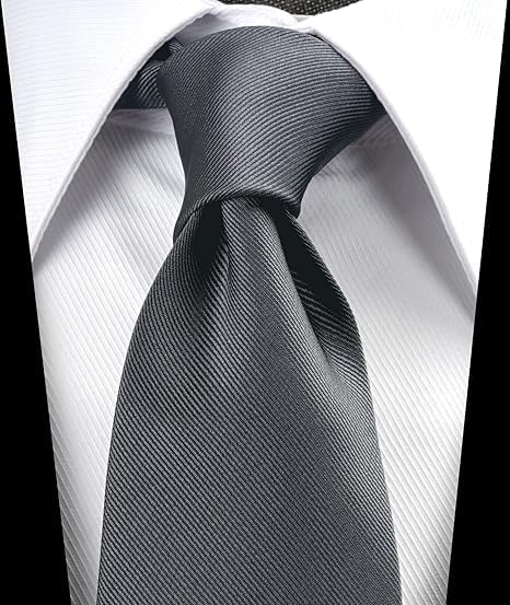 Image of Young Arrow Premium Microfiber Matte Finish Necktie for Men - Solid Formal Tie for Office, Wedding, Party, Groom & Groomsmen