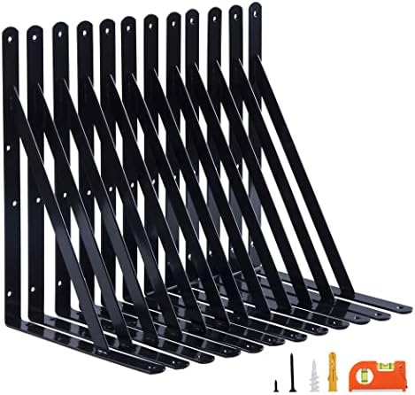 Amazon.com: 10 Pack 16 Inch Shelf Brackets Heavy Duty Right Angle ...