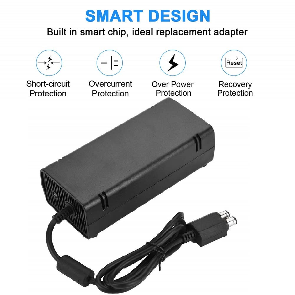 PUSOKEI Alimentation Universelle pour 360 Slim, 135W Protection Contre Les Courts-Circuits Alimentation Universelle Chargeur de Brique Adaptateur Secteur Câble Cordon pour 360