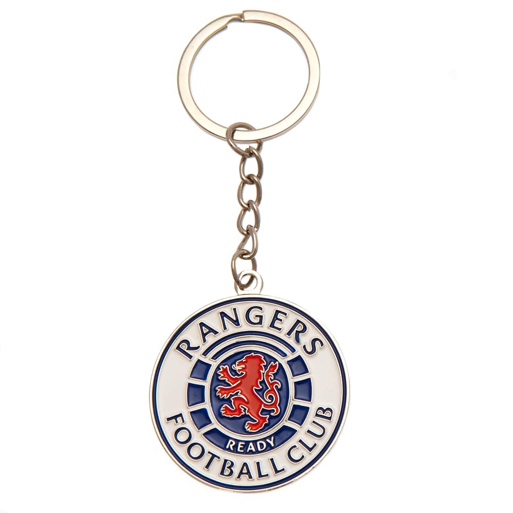 Rangers F.c. Men's Blue/White/Red Rangers Fc Ready Crest Keyring (One Size) ()